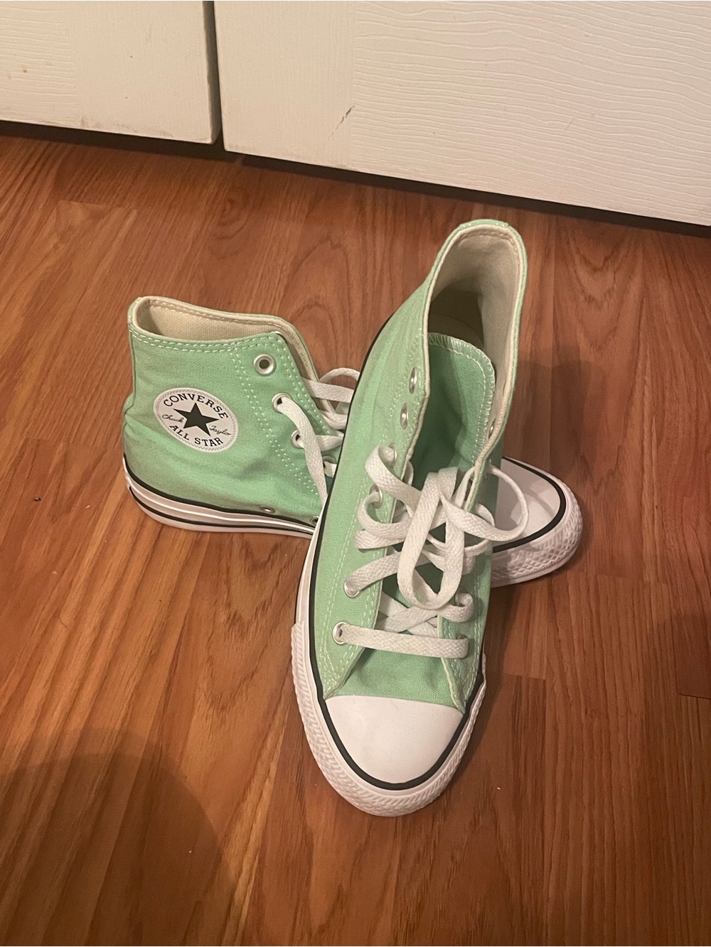 Converse Women Mint Green High Top Sneakers
